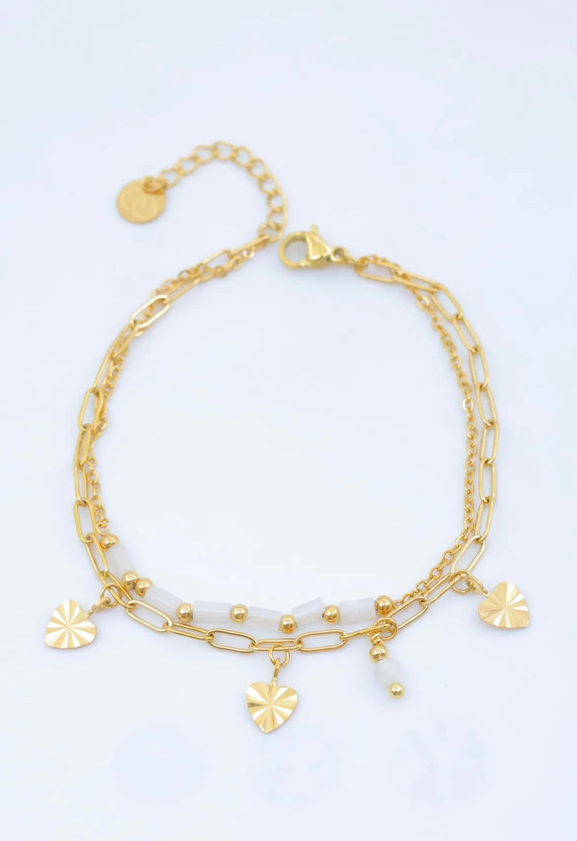 Armband mit Anhängern white