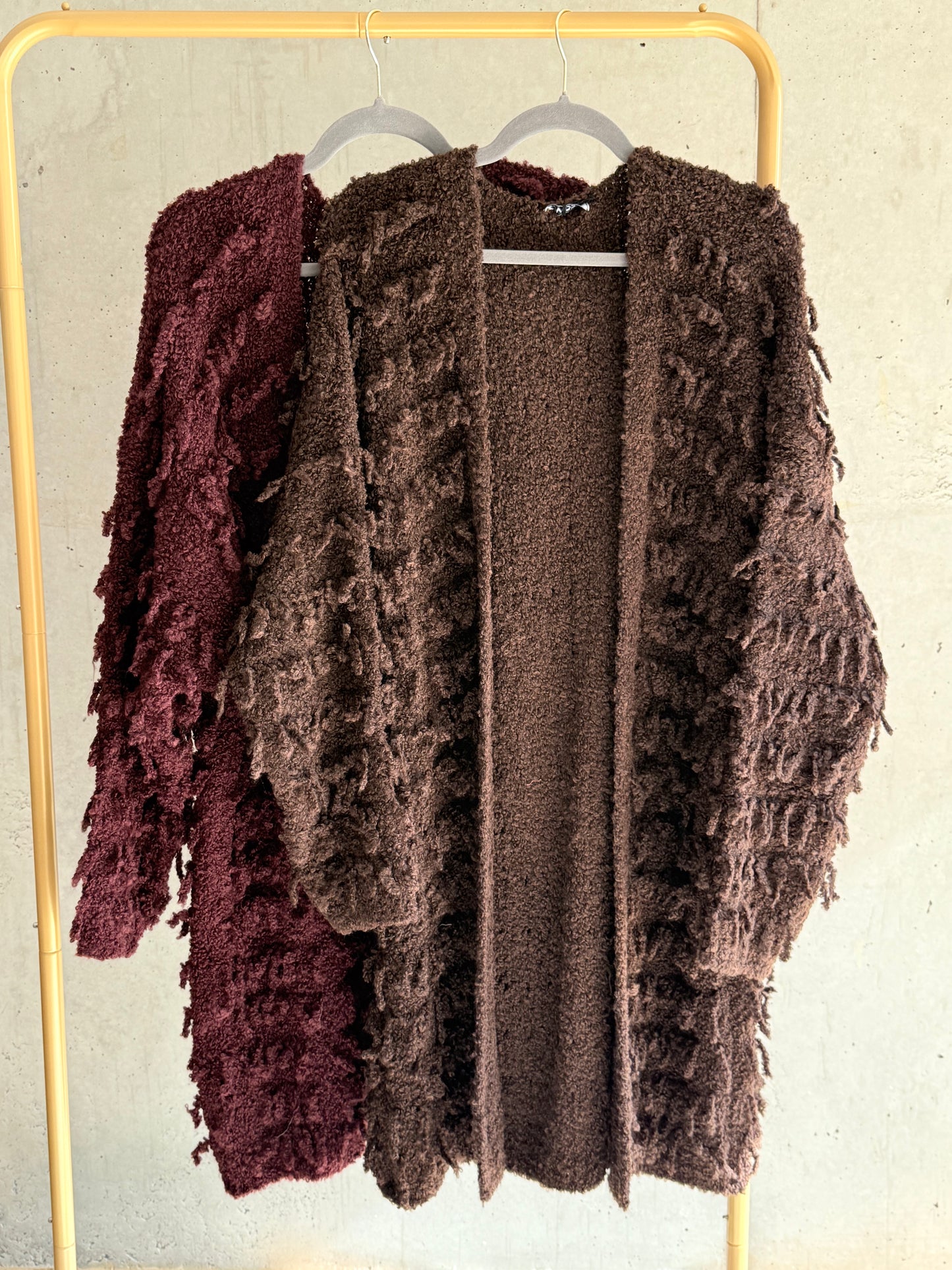 Strickjacke Lang Zottel