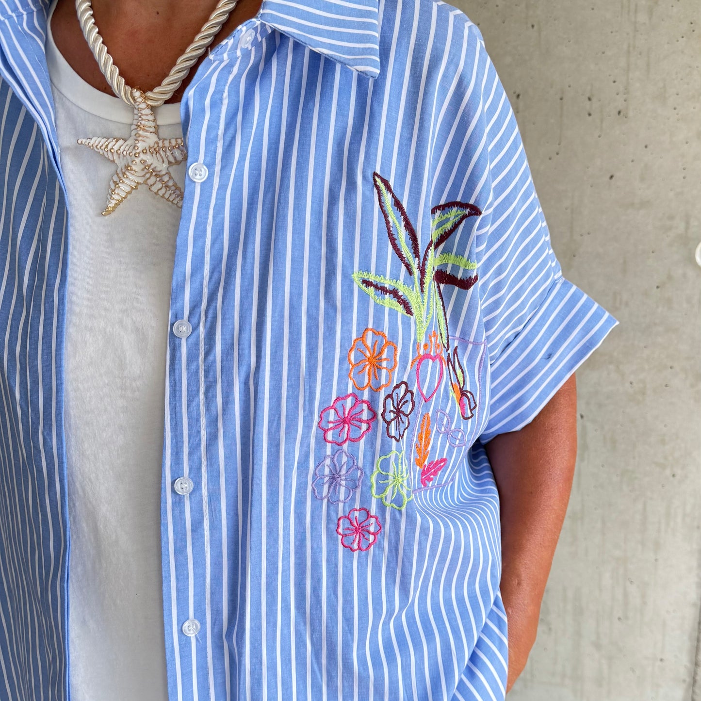 Streifen Bluse Oversize