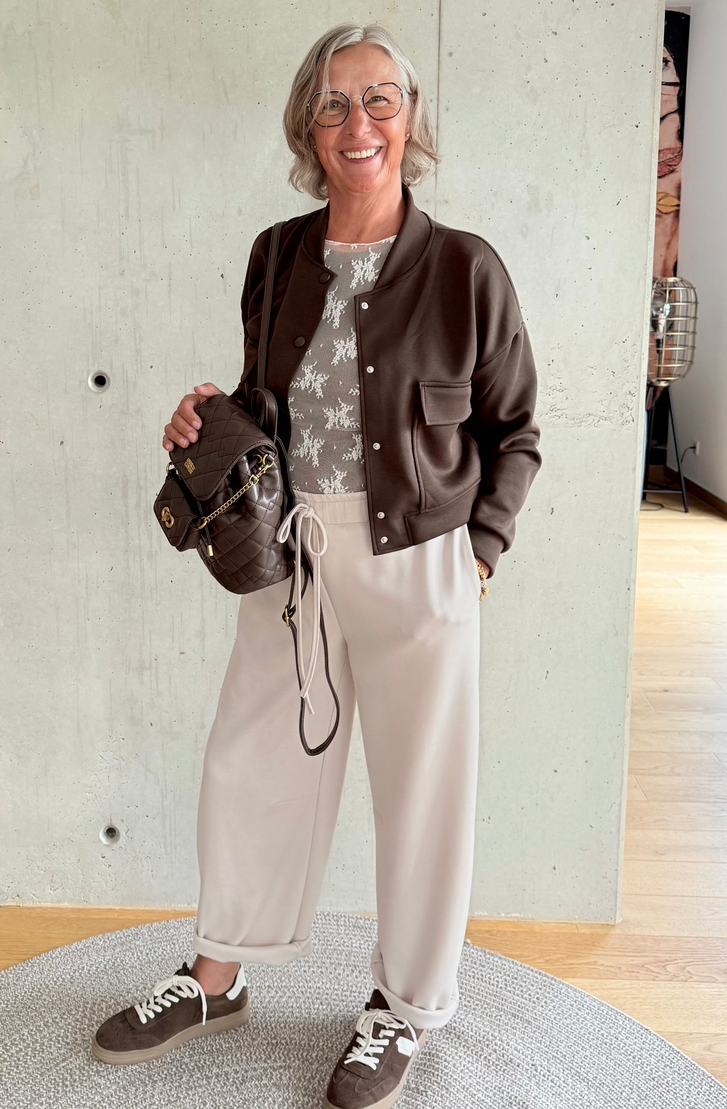 Kurzer Sweat-Blouson