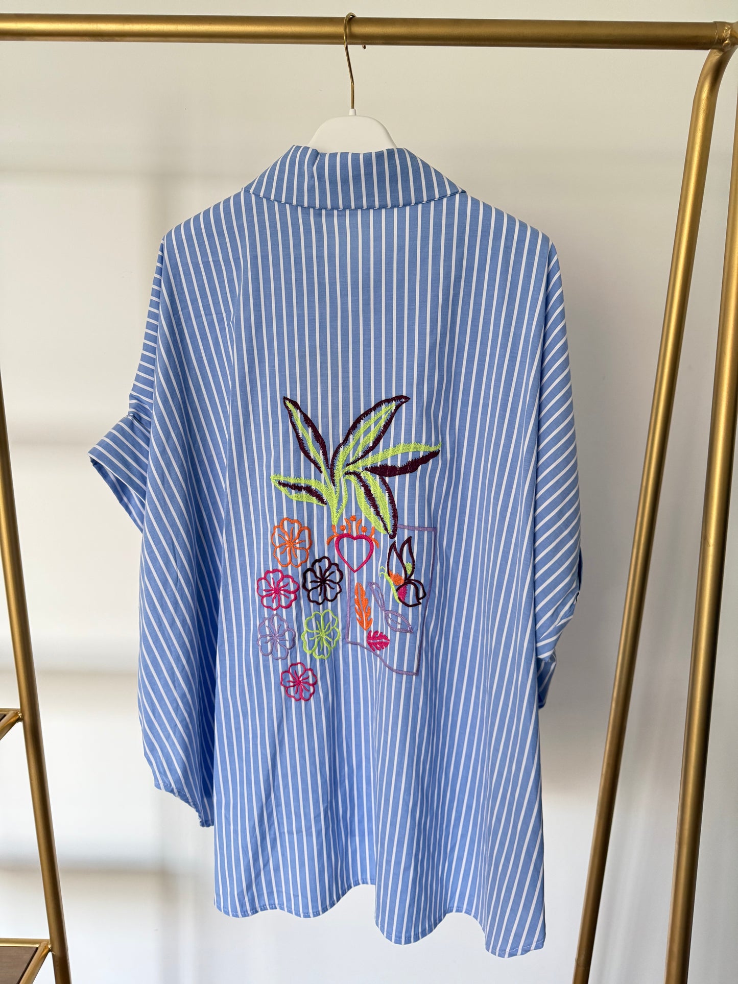 Streifen Bluse Oversize