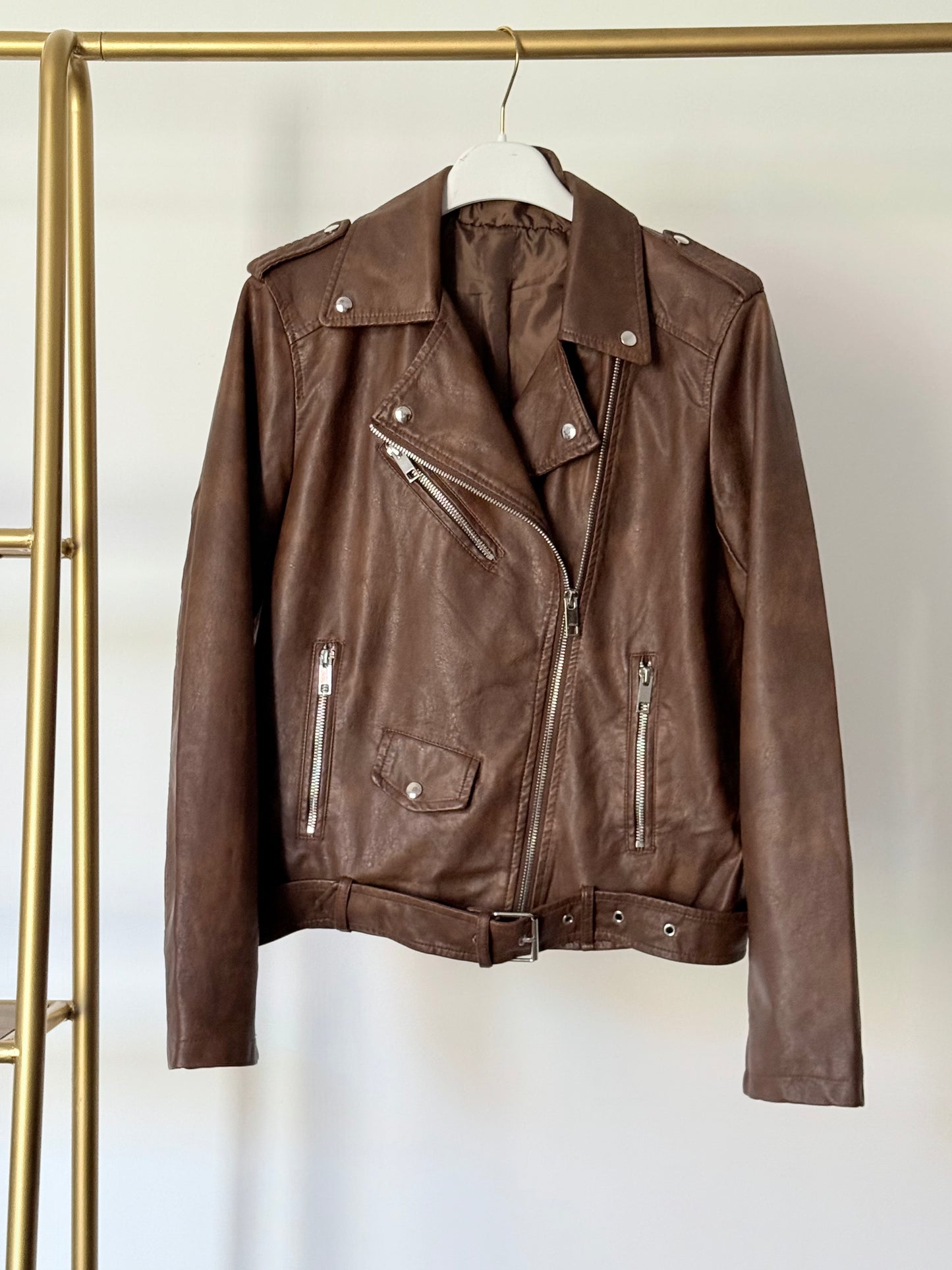 Biker Jacke Kunstleder