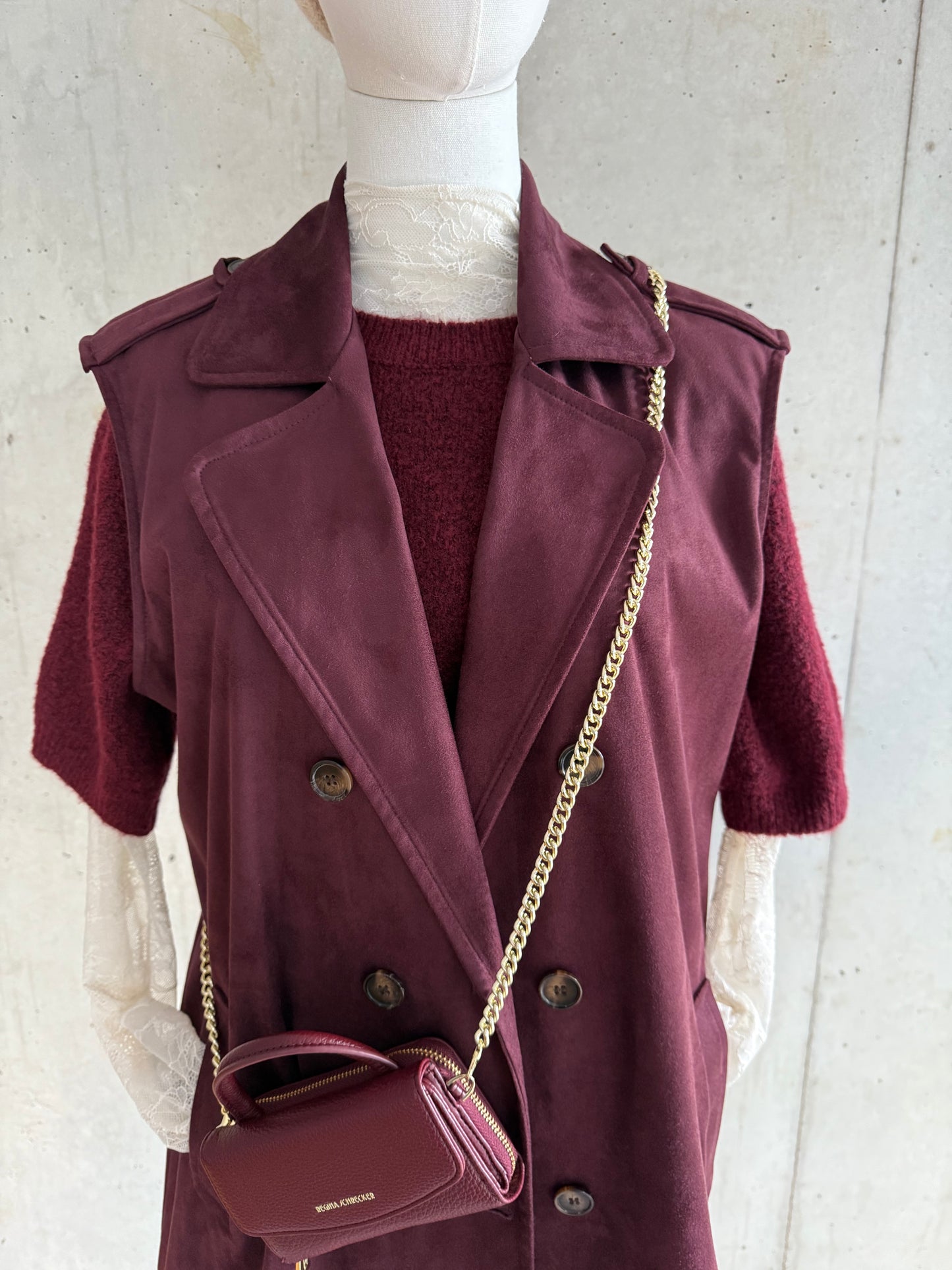 Weste Bordeaux