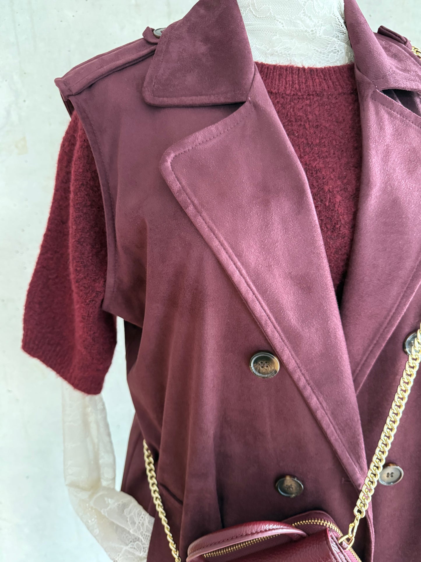 Weste Bordeaux