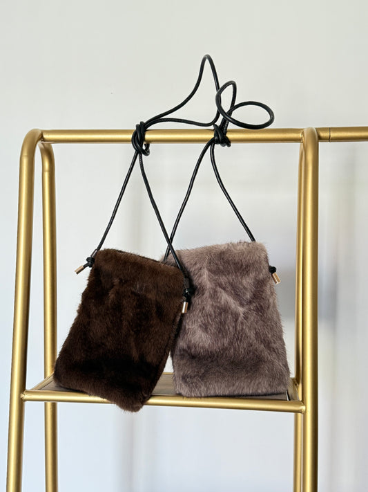 Umhänge Tasche Kunstpelz
