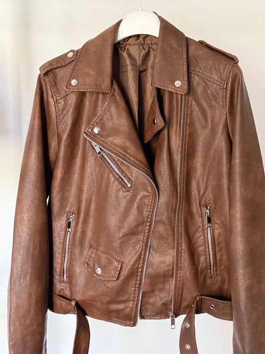 Biker Jacke Kunstleder